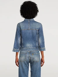 Cropped Raglan Denim Jacket