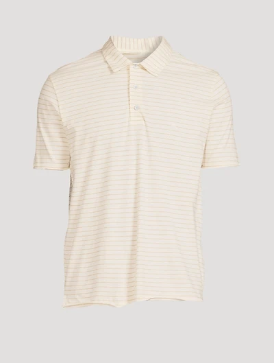 Undyed Jersey Polo Shirt Striped Print