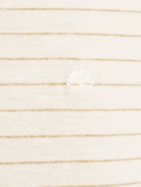 Undyed Jersey Polo Shirt Striped Print