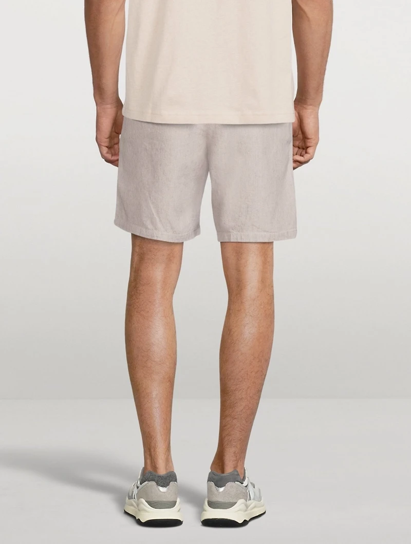 Eaton Linen-Blend Relaxed Shorts
