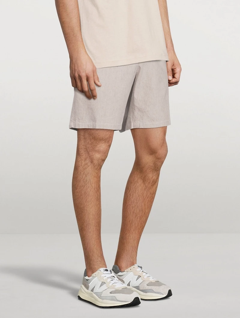 Eaton Linen-Blend Relaxed Shorts