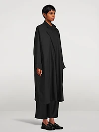 Extra-Wide Sloped Shoulder Raincoat