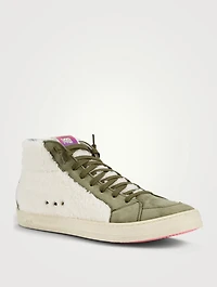 Skate Suede And Teddy High-Top Sneakers