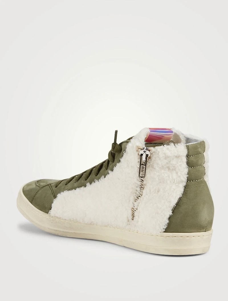 Skate Suede And Teddy High-Top Sneakers
