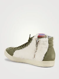 Skate Suede And Teddy High-Top Sneakers