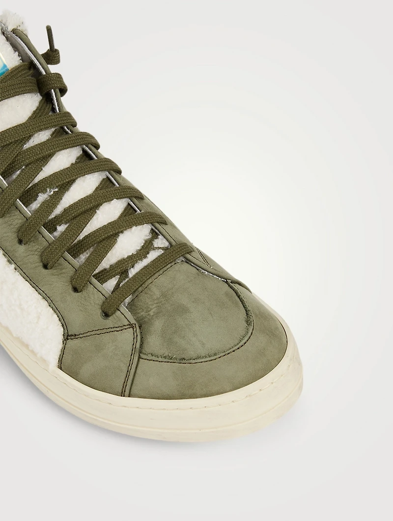 Skate Suede And Teddy High-Top Sneakers