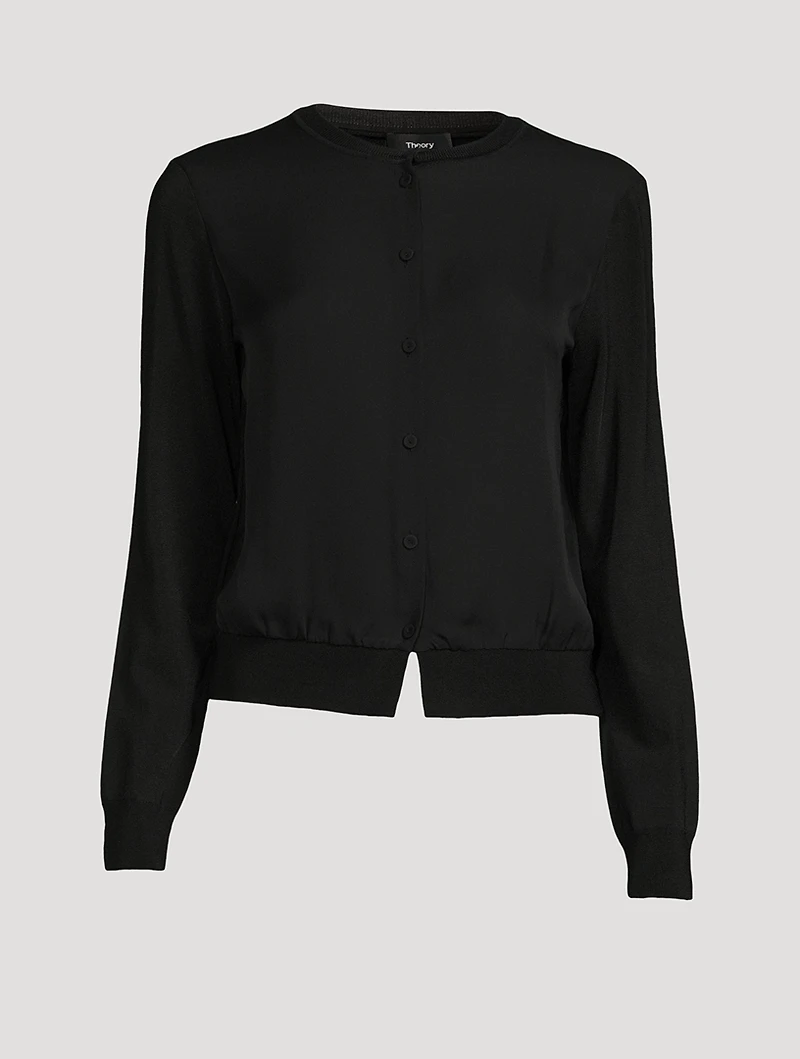Shrunken Silk Cardigan