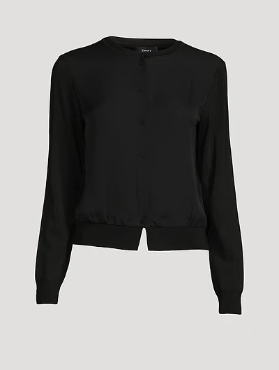 Shrunken Silk Cardigan