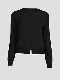 Shrunken Silk Cardigan