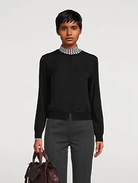 Shrunken Silk Cardigan