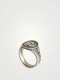 Medallion Skull Signet Ring