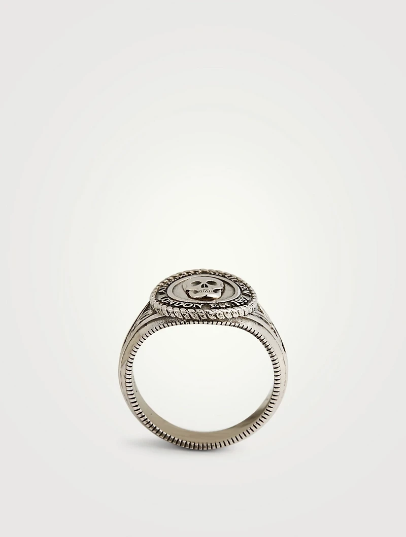 Medallion Skull Signet Ring