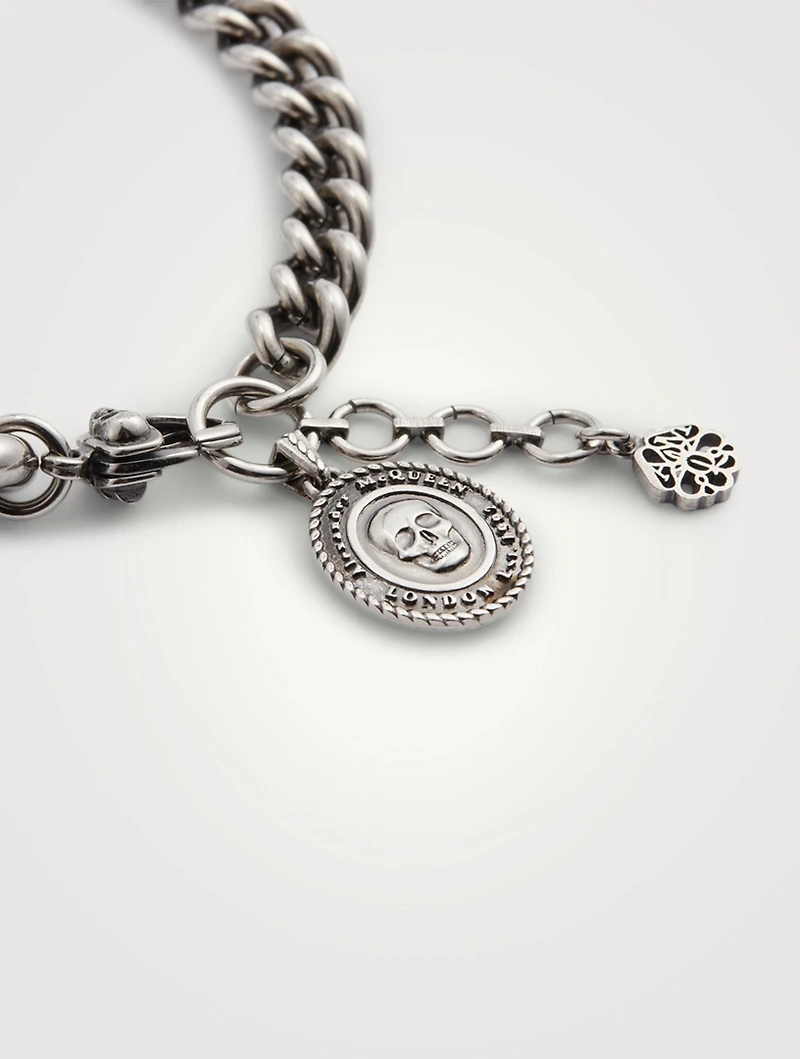Medallion Skull Chain Bracelet