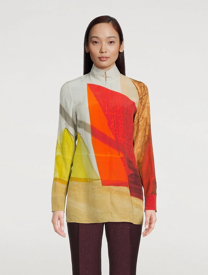 Silk Tunic Liquid Light Print