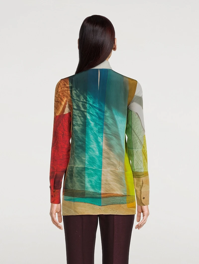 Silk Tunic Liquid Light Print