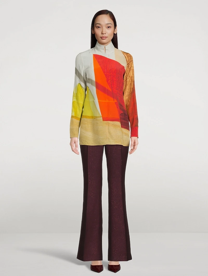 Silk Tunic Liquid Light Print