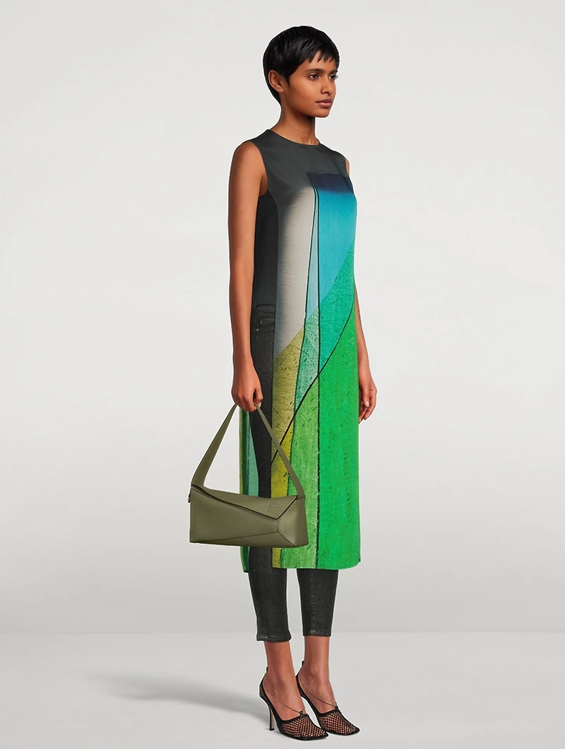 Sleeveless Silk Tunic Liquid Light Print