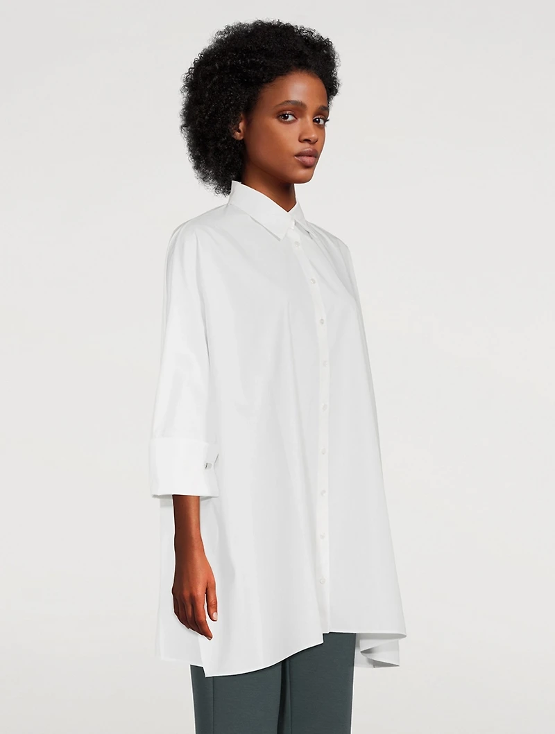 Oversized Cotton And Silk Shirt