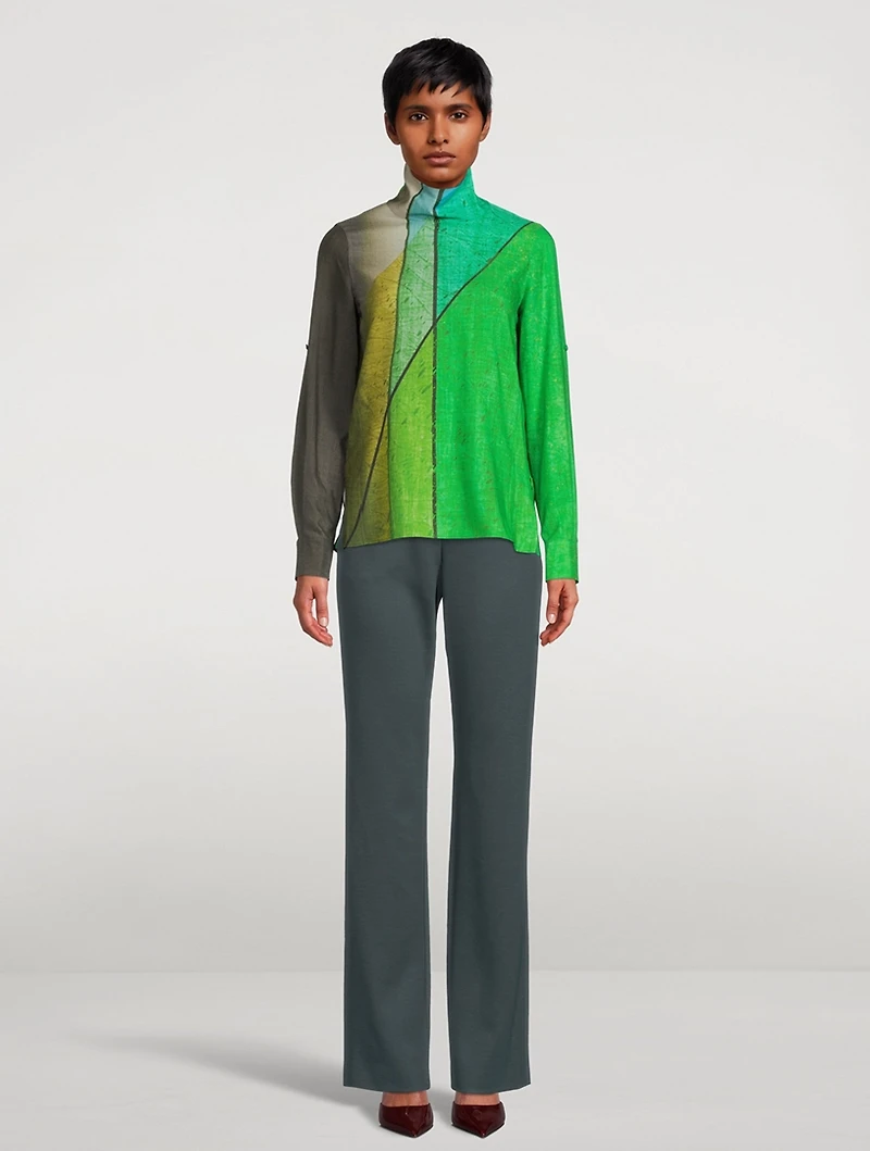 Wool Tunic Liquid Light Print