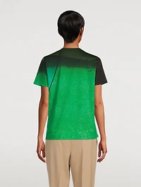 Cotton T-Shirt Liquid Light Print