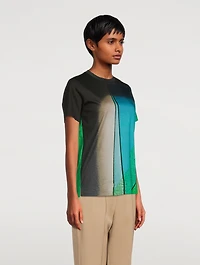 Cotton T-Shirt Liquid Light Print