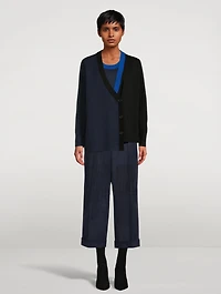 Florella Cropped Wide-Leg Suede Trousers