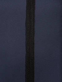 Zip-Front Stretch Silk Sheath Dress