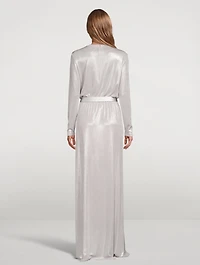 Liquid Jersey Gown With Belt