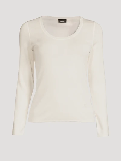 Cashmere And Silk Scoopneck Top