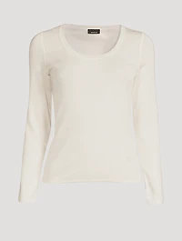 Cashmere And Silk Scoopneck Top