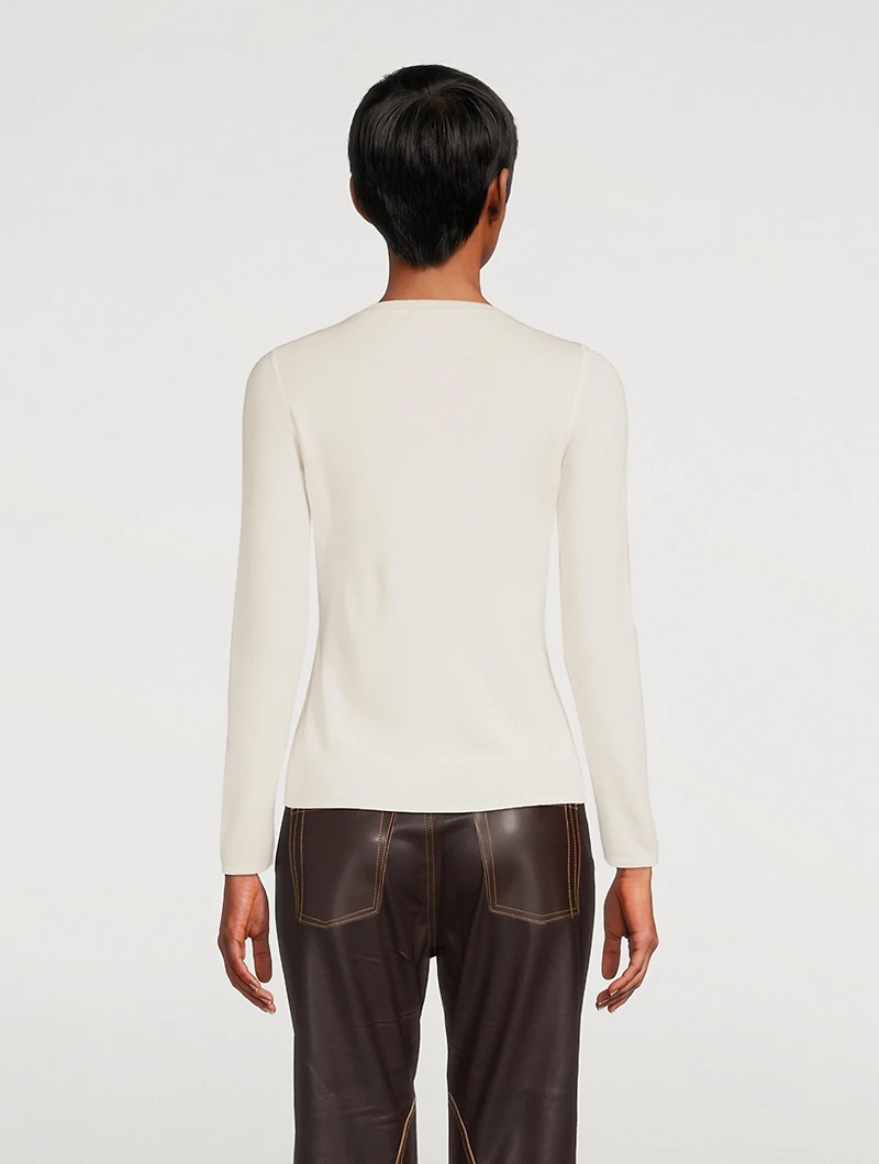 Cashmere And Silk Scoopneck Top