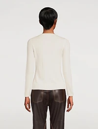 Cashmere And Silk Scoopneck Top