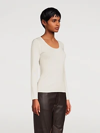 Cashmere And Silk Scoopneck Top