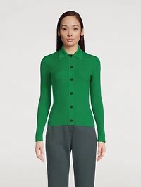 Wool Polo Cardigan