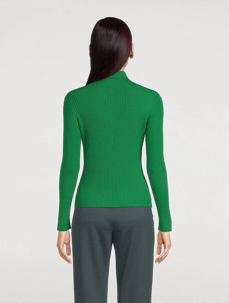Wool Polo Cardigan
