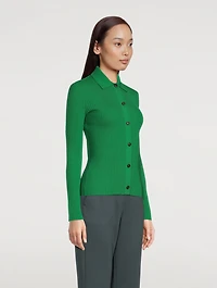 Wool Polo Cardigan