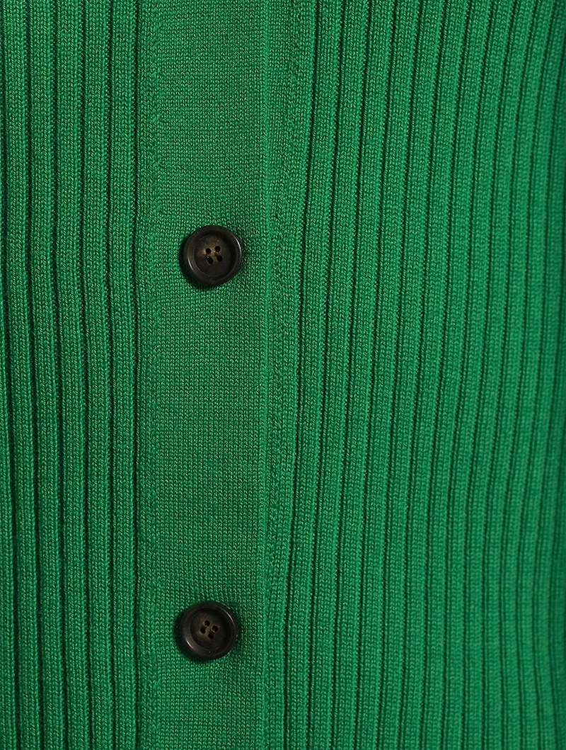 Wool Polo Cardigan