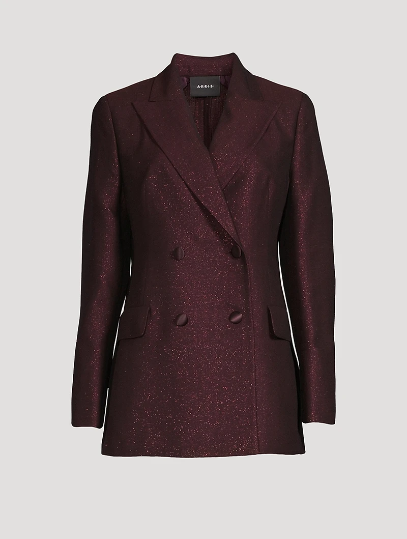 Nadine Lurex Double-Breasted Blazer