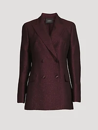 Nadine Lurex Double-Breasted Blazer