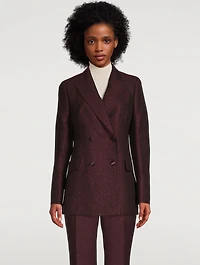Nadine Lurex Double-Breasted Blazer
