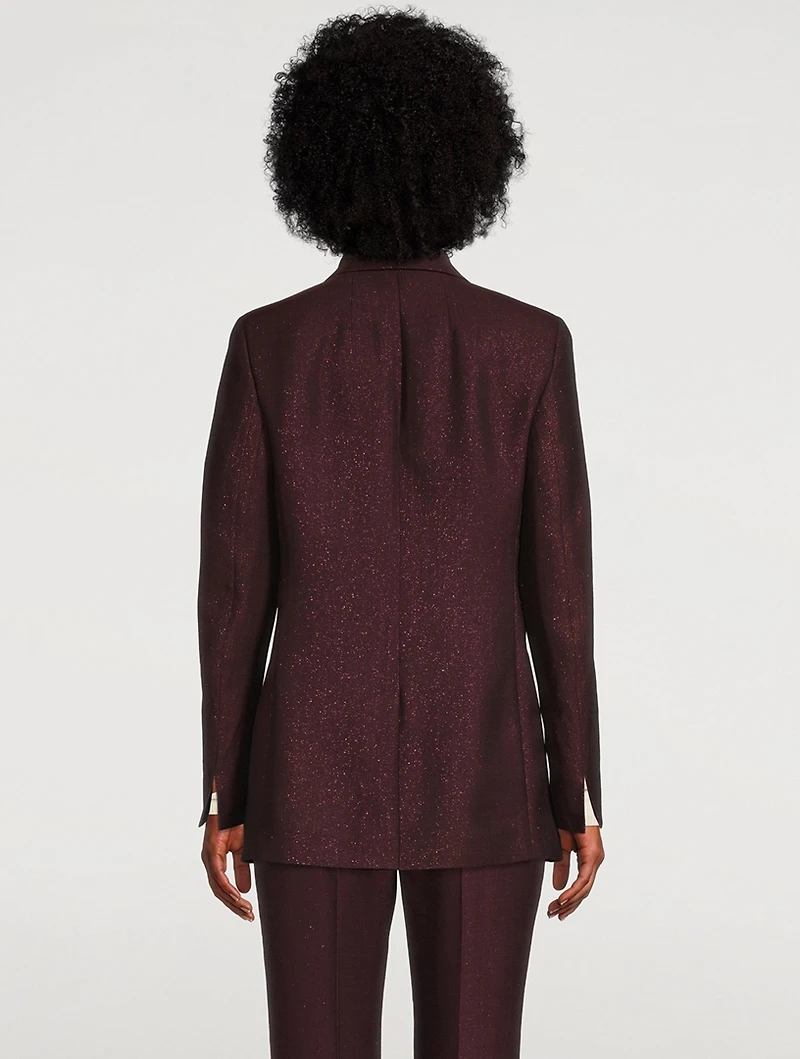 Nadine Lurex Double-Breasted Blazer