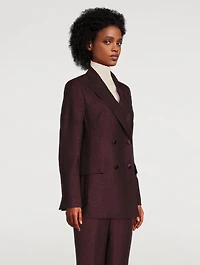 Nadine Lurex Double-Breasted Blazer
