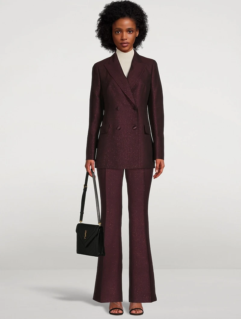 Nadine Lurex Double-Breasted Blazer