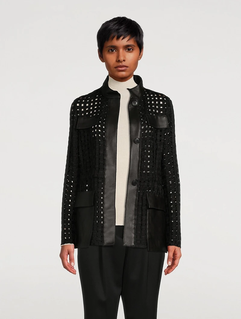 Girta Open Grid Safari Jacket