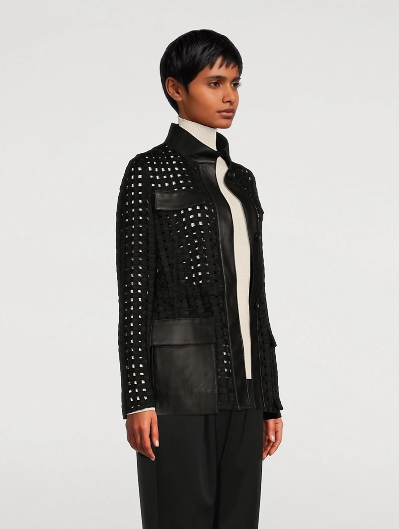 Girta Open Grid Safari Jacket