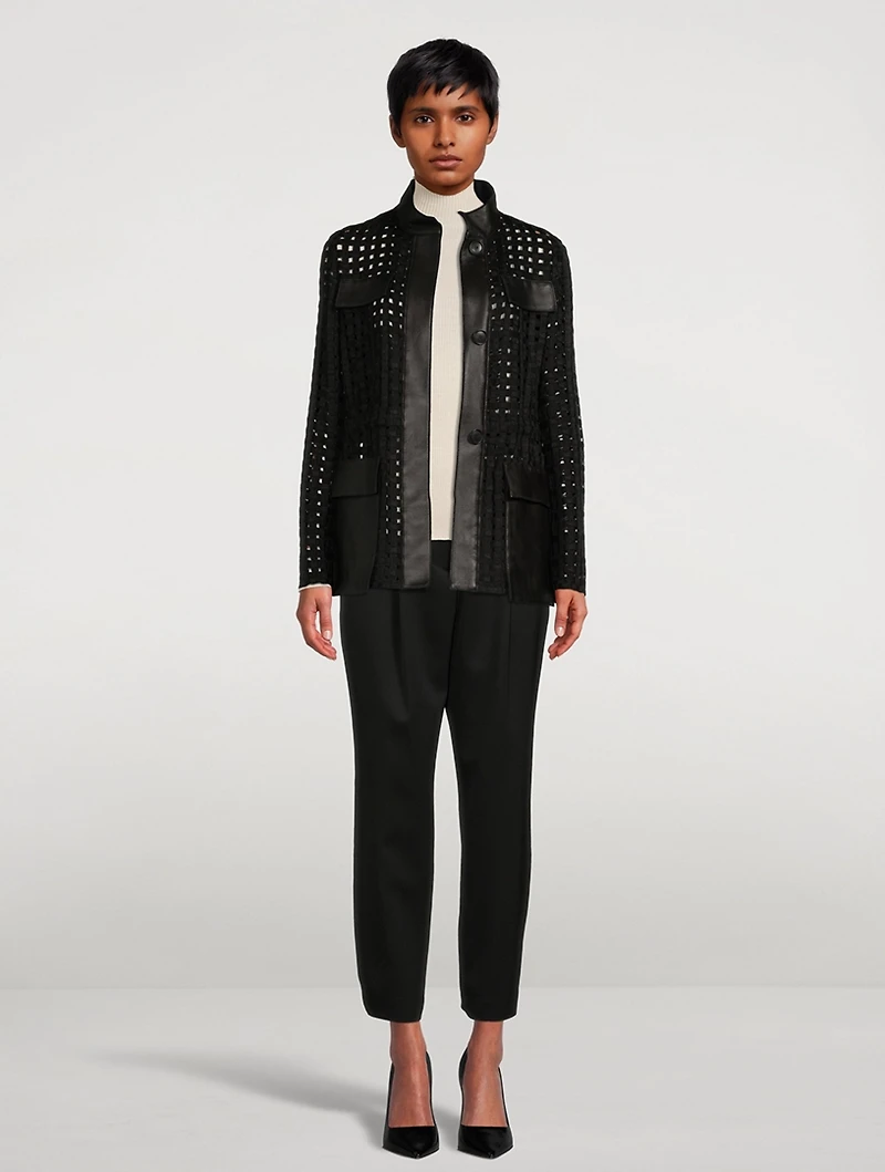 Girta Open Grid Safari Jacket