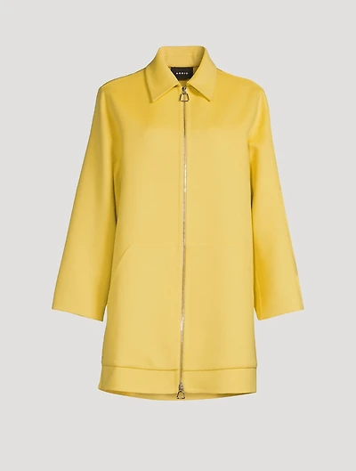 Fabiola Zip-Front Wool Jacket