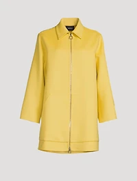 Fabiola Zip-Front Wool Jacket