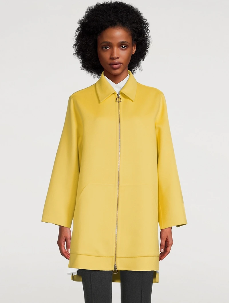 Fabiola Zip-Front Wool Jacket