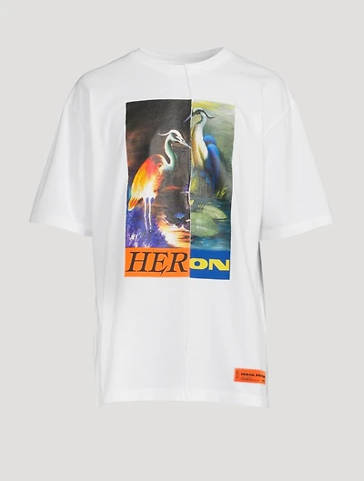 Cotton Split Graphic T-Shirt